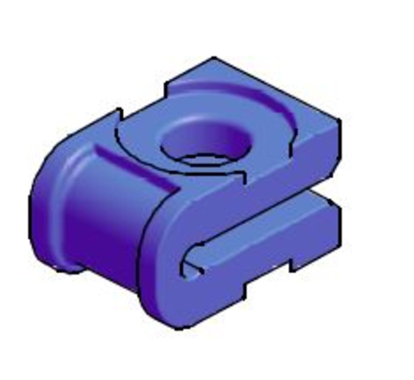 Fastening clip f/wire mesh guard plastic